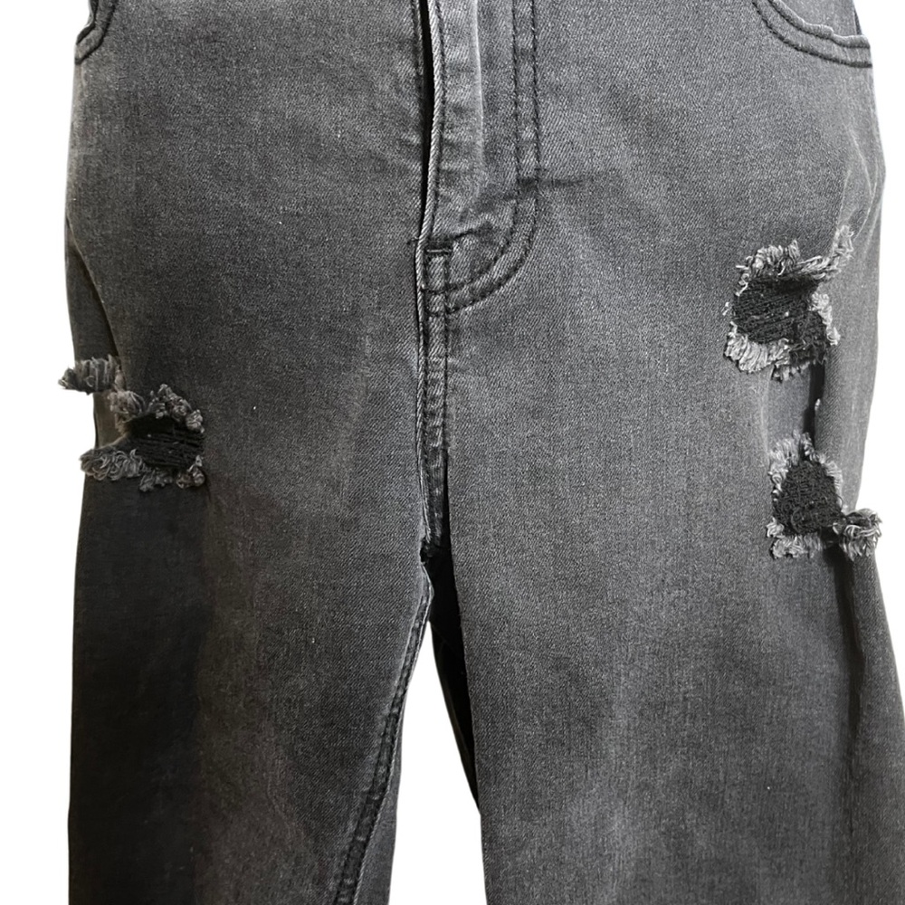 Men's Distressed Gray Jeans